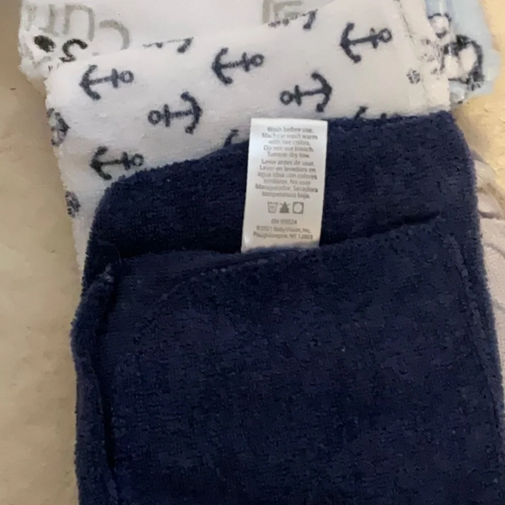 Cozy Gray and Blue Kids Mittens